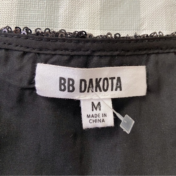 BB Dakota sequins shortall  black jumpsuit shorts onepiece V neck dark Academia - Picture 5 of 16